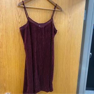 Red velvet shift festive dress